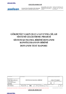 GÖKDENİZ Sistem Kumanda Birimi Donanım Test Raporu