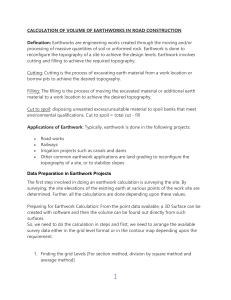 earthwork Calculation