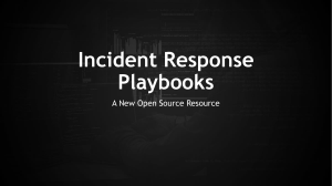 Incident Response Playbooks: Open Source Resource