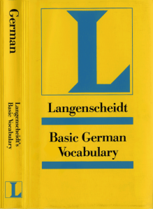 Basic German Vocabulary Langenscheidt 