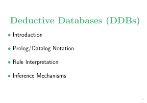 Deductiveb Databases