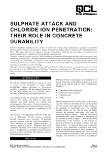 SULPHATE ATTACK AND CHLORIDE ION PENETRATION