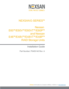 Nexsan E60-E48-V-VT Installation Guide rA