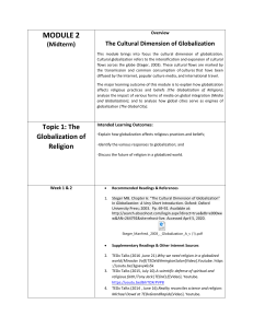 Topic 1- Module 2 The Cultural Dimension of Globalization