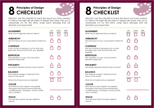checklist Principle of Design