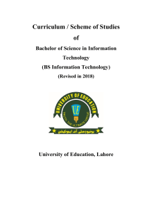 BS-IT ALL SUBJECTS OUTLINE