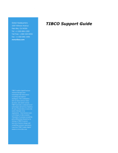 TIBCO Support Guide