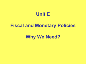 UNIT-E - Lecture- Fiscaal and Monetary Policies