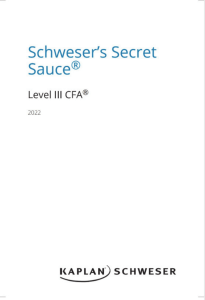 Schweser's Secret Sauce CFA Level III Study Material