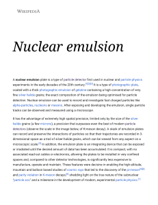 Nuclear emulsion - Wikipedia