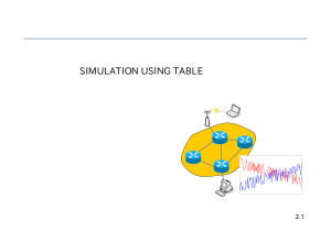 Lecture 2 Simulation Using Table