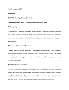 Radiologic Contrast Exam Definitions: Myelography & Angiography