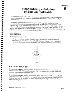 Standardizing a Solution of Sodium Hydroxide (Computer 6)