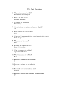 FFA Quiz Question- answers