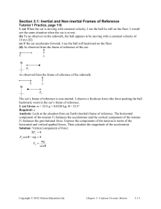 Nelson 12 Physics Chapter 3.1 Solutions