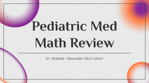 Peds Med Math Review