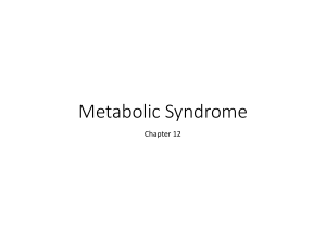 Chapter 12 Metabolic Syndrome