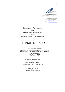 ICT SURVEY FINAL REPORT 2018-07-23