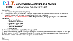 Construction Materials and Testing