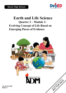 ELS Q2 Module-1 Evolving-Concept-of-Life-Based-on-Emerging-Pieces-of-Evidence v2