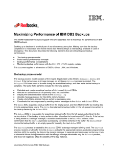 Maximizing Performance of IBM DB2 Backups tips1344