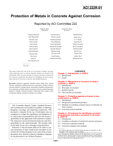 222r 01 Protection of Metals in Concrete Against Corrosion