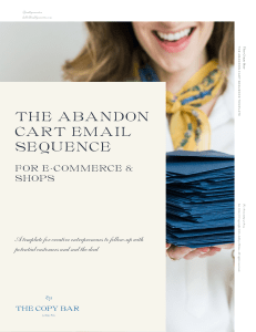 AW   TCB   Abandon Cart Email Sequence Template for E-Commerce or Shops