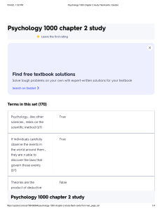 Psychology 1000 chapter 2 study Flashcards   Quizlet