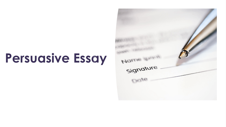 Persuasive Essay