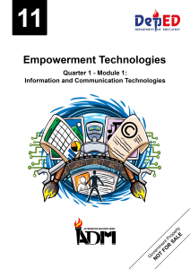 Empowerment Technologies Module: ICT