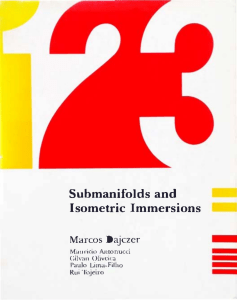 Dajczer Submanifolds and Isometric Immersions-Houston (1990)