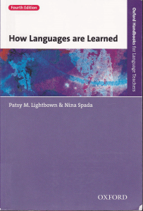 How Languages Are Learned by Patsy M. Lightbown, Nina Spada (z-lib.org)