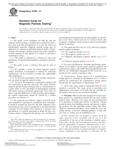 Magnetic Particle Testing Standard Guide E709