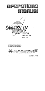 Delco Carousel IV Operations Manual