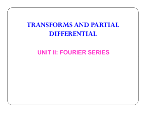 Unit  II Fourier Series