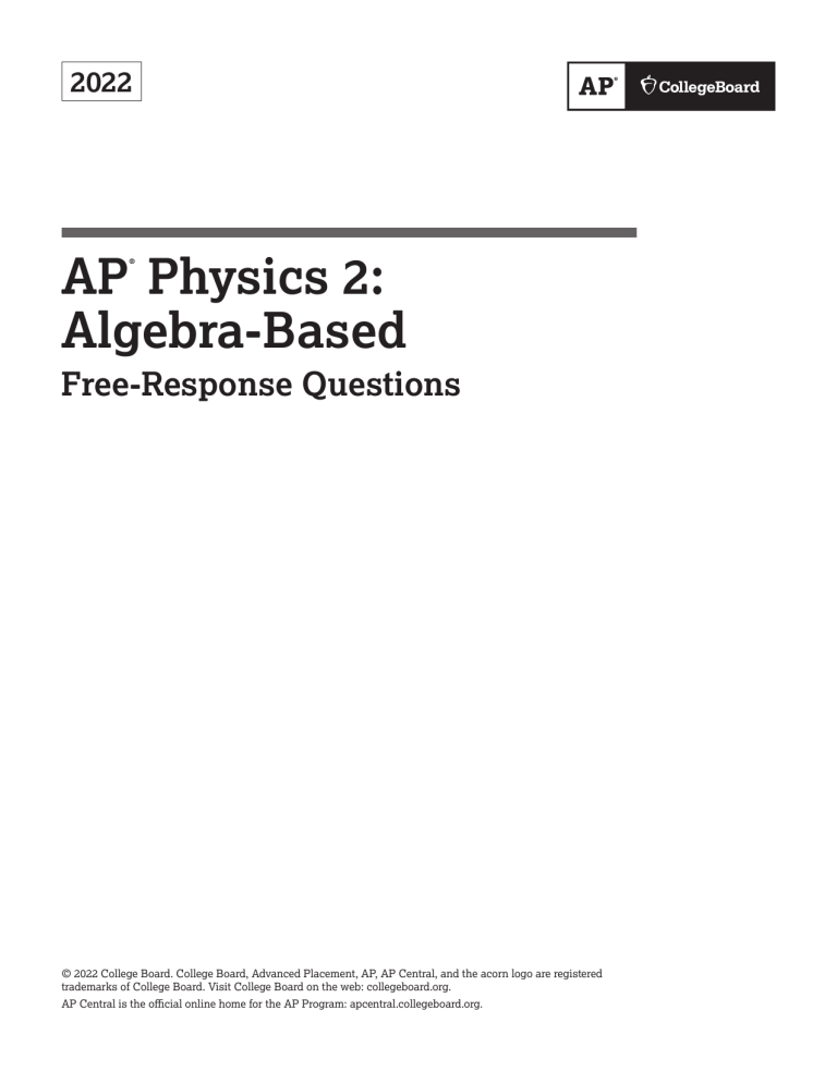 AP Physics FRQ 2022