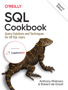 O-Reilly SQL Cookbook, 2nd Edition