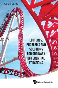 Ordinary Differential Equations: Lectures, Problems, Solutions