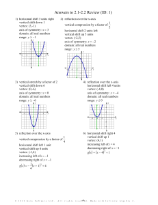 2.1-2.2 Review ANSWERS