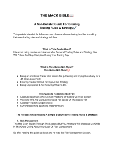 Trading Rules & Strategy Guide: The Mack Bible