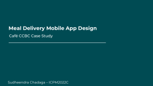 Café CCBC Meal Delivery App Design Case Study