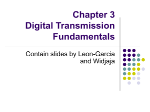 3. Digital transmission fundamentals