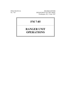 FM 7-85 Ranger Unit Operation