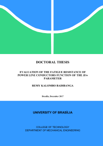 Evaluation of the fatigue resistance of power line conductors function of the hw parameter (Brazil, 2017)