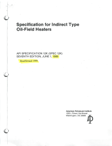 API 12K  1999  Indirect Heaters