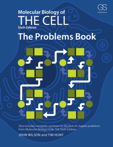 Molecular Biology of The Cell the Problem Book