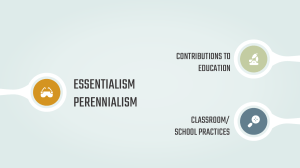 ESSENTIALISM-PERENNIALISM
