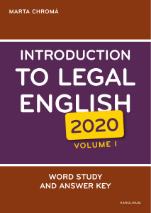 Chroma - Introduction to Legal English I (2020) words and key
