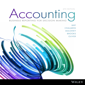 ACCOUNTING BUSINESS REPORTING FOR DECISION MAKING 