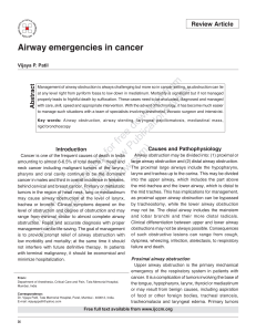 week 5 airway cancer emergency